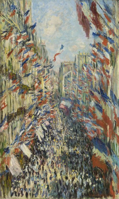 The Rue Montorgueil in Paris by Claude Monet